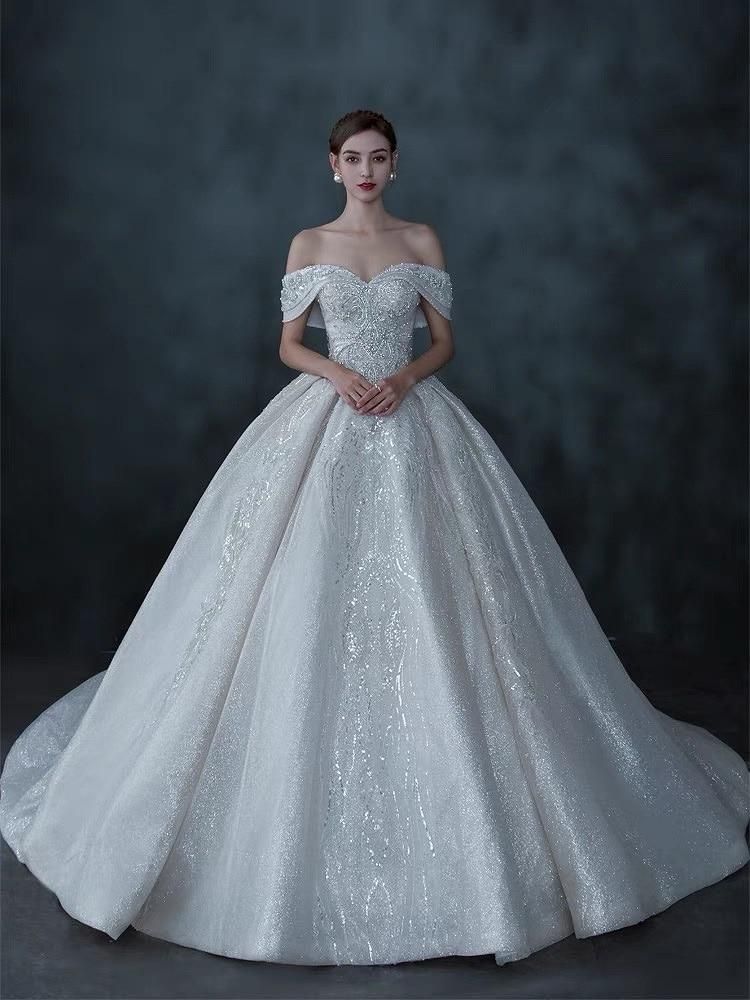 crystal beaded wedding dress Crystal Sample Gown