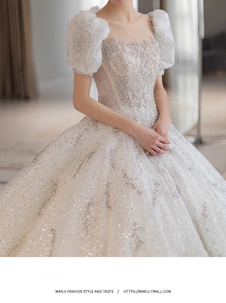 crystal beading for wedding dresses Gorgeous Crystal Lace Off-the-Shoulder V-neck Beading Wedding Dresses with Detachable Overskirt